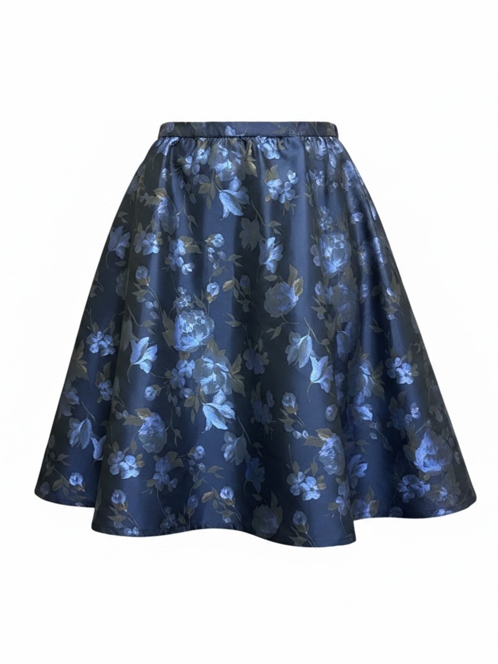 Anthropologie The Jacie Poplin Printed Maxi Skirt by Maeve Blue Floral Size MP - Picture 5 of 11